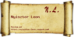 Nyisztor Leon névjegykártya